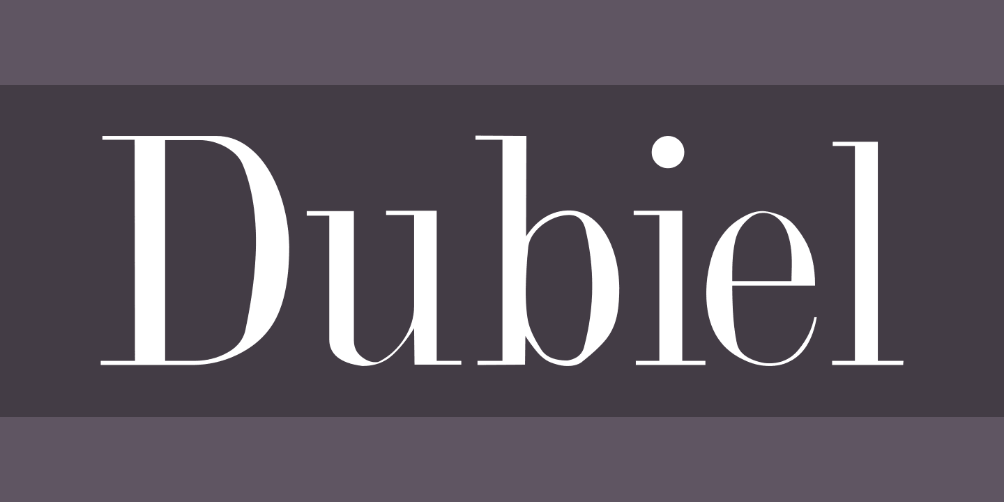 Beispiel einer Dubiel-Schriftart